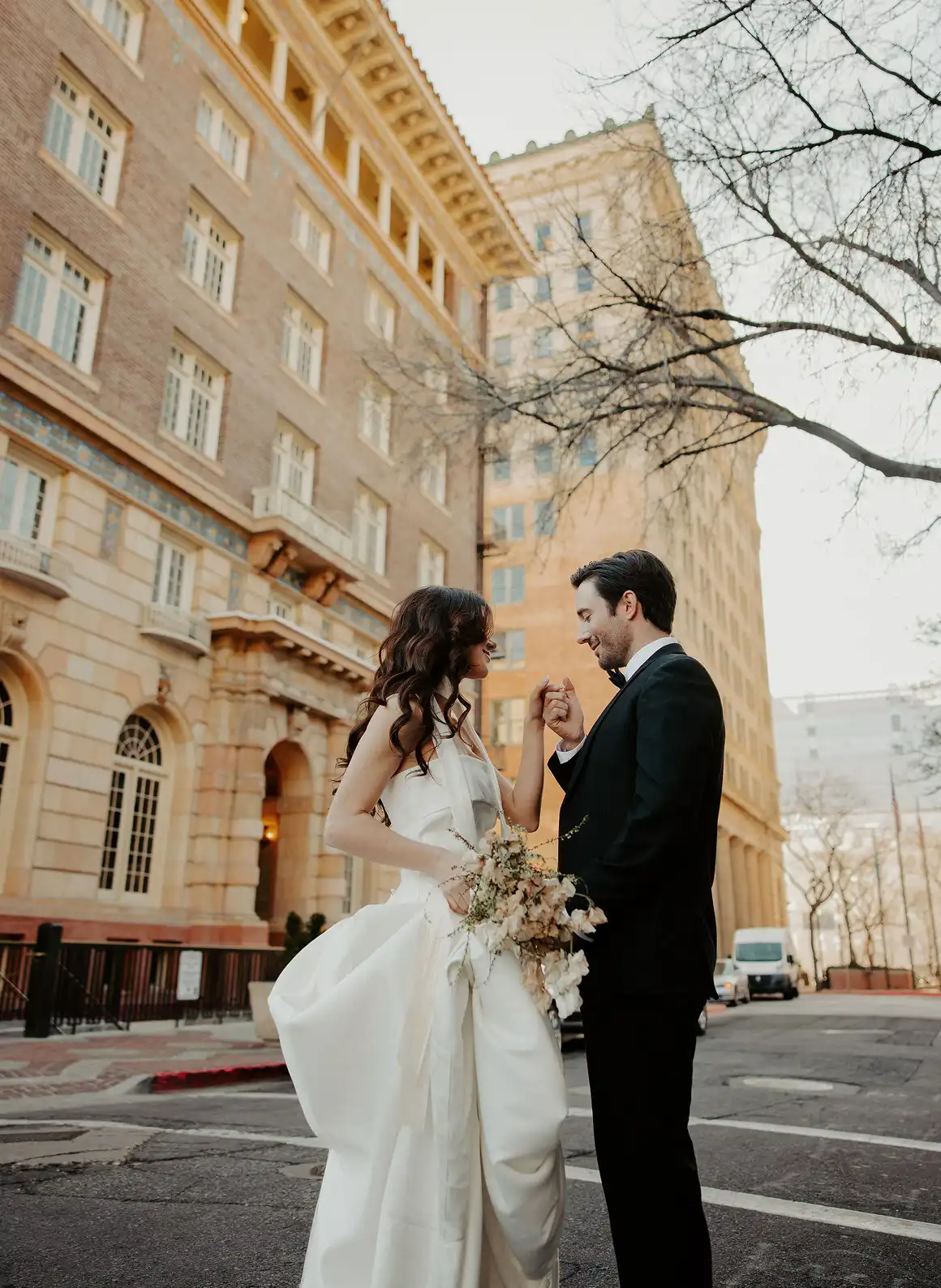 Bride standing in an elegant room at The Ballroom